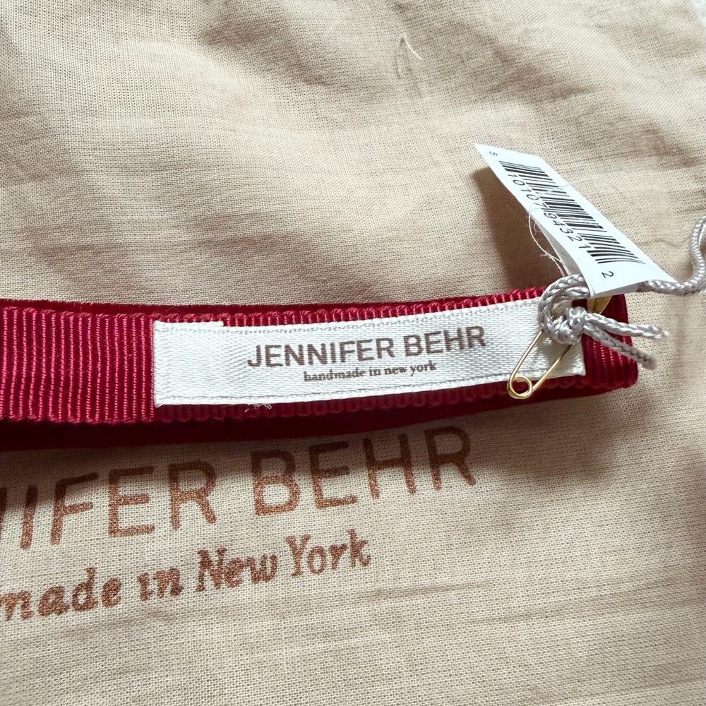 NWT Jennifer Behr Ruby Tiana Velvet Headband - Picture 3 of 5